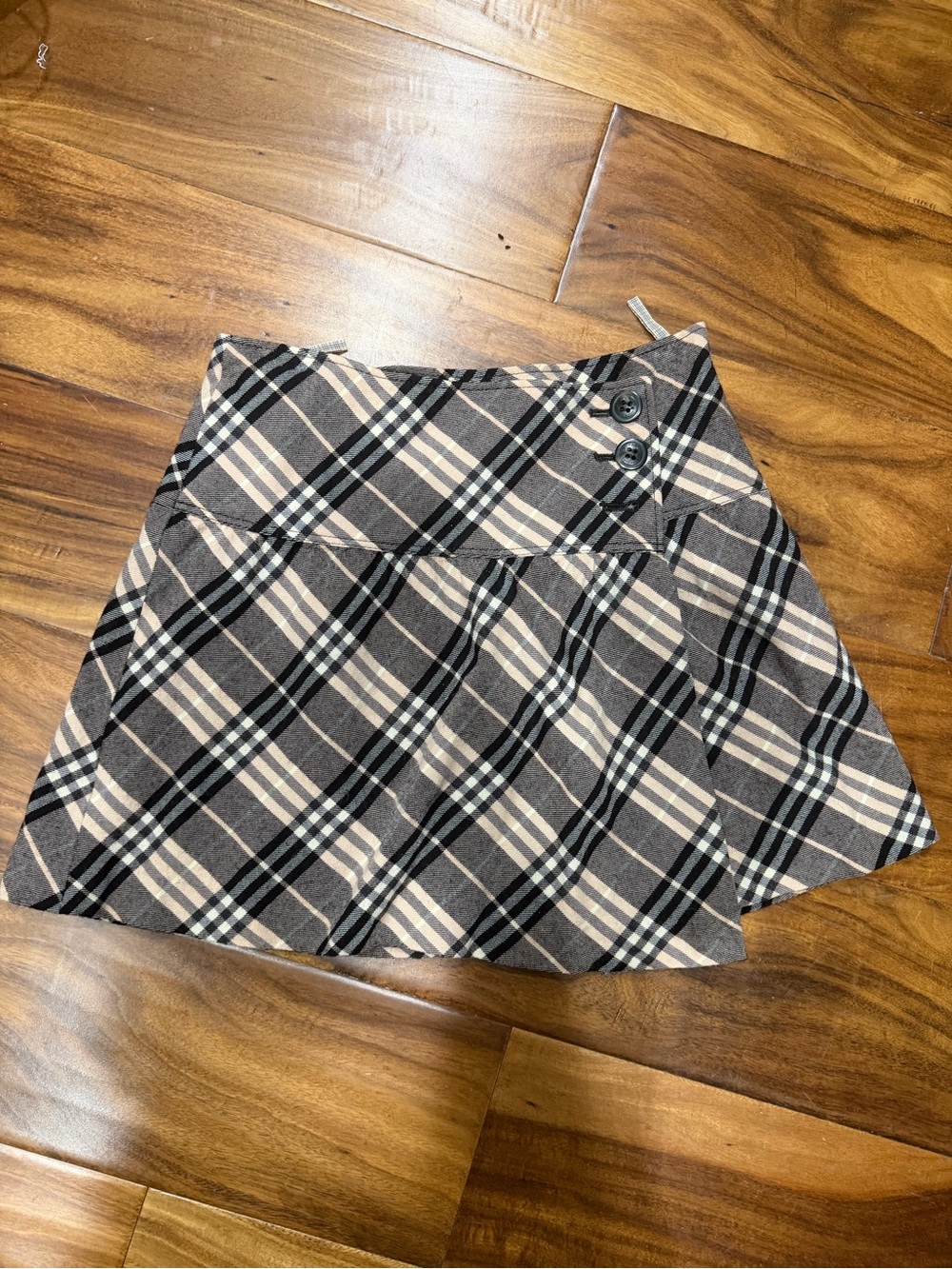 Burberry blue label mini plaid skirt